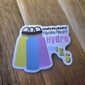 Hydro Flask Sticker with Colorful Bottles